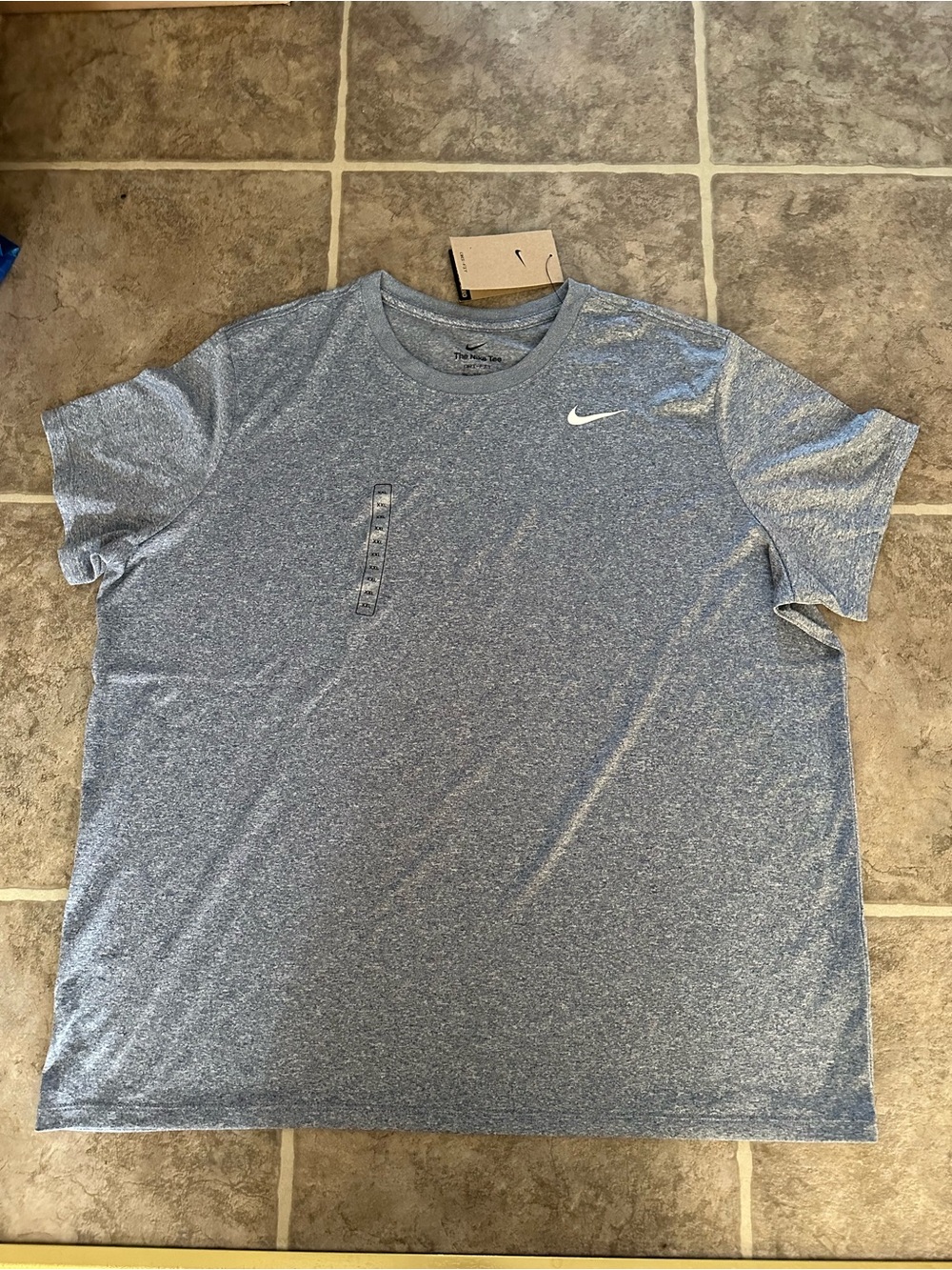 Nike Heathered Light Blue Short Sleeve Performance Tee
